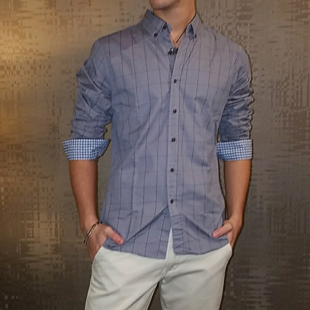 New Men's "Nashville" Plaid Long Sleeve Shirt